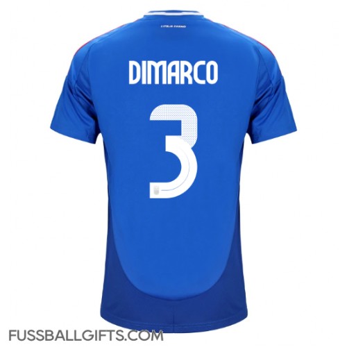 Italien Federico Dimarco #3 Fußballbekleidung Heimtrikot EM 2024 Kurzarm